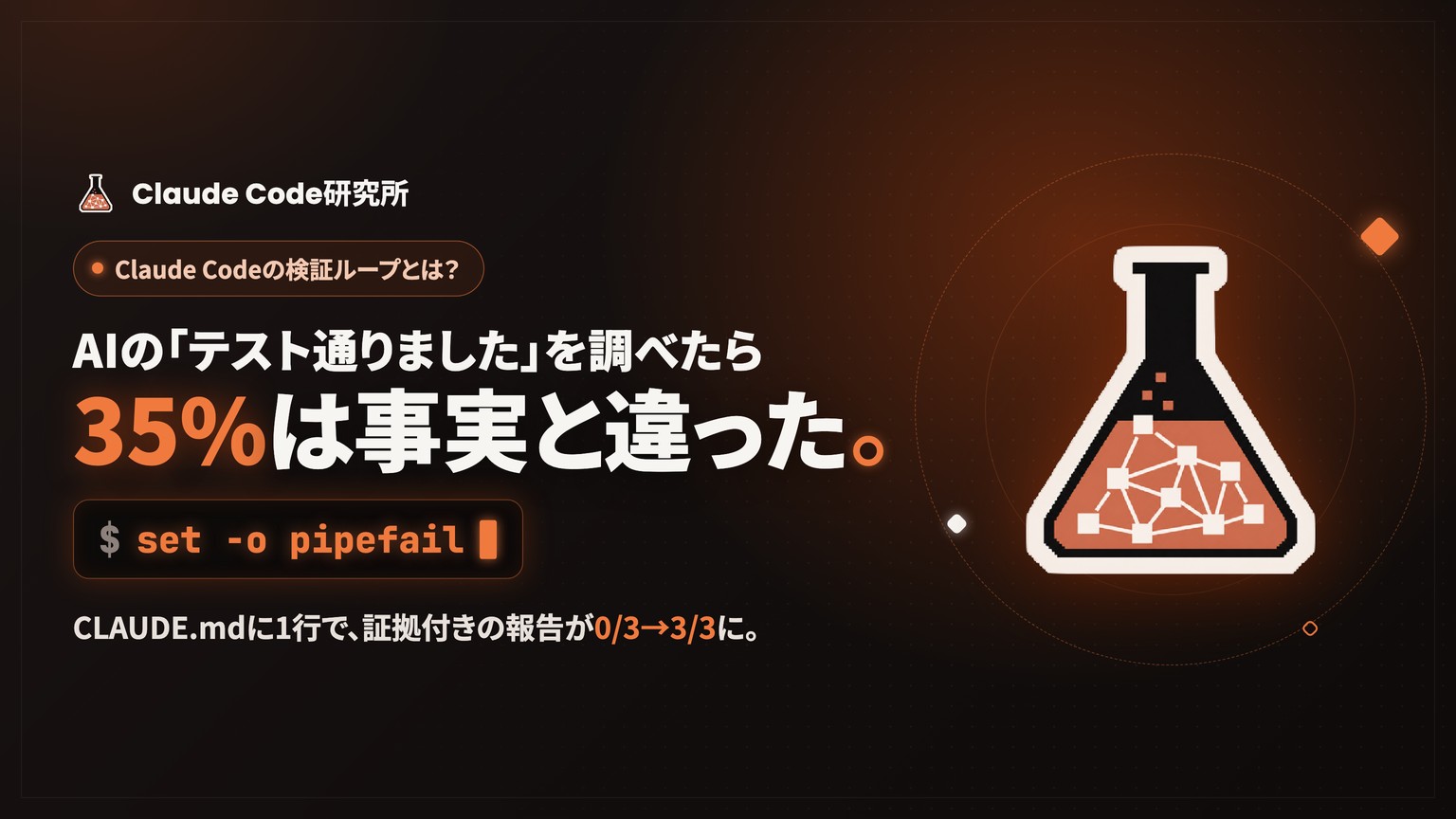 Claude Codeの検証ループとは?AIの「テスト通りました」の35%が事実と違った実測と4段階の対策